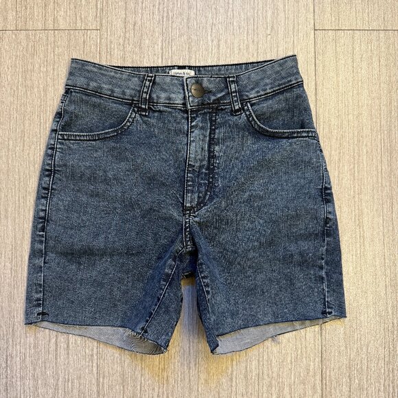 Ripton Black Acid Cutoff Jean Shorts (Jorts), Women's 25 - Picture 1 of 6